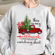 Red Car Print Christmas Sweatshirt