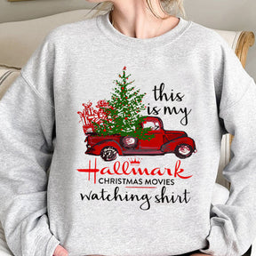 Red Car Print Christmas Sweatshirt