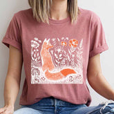 Animal Fox In A Meadow T-Shirt