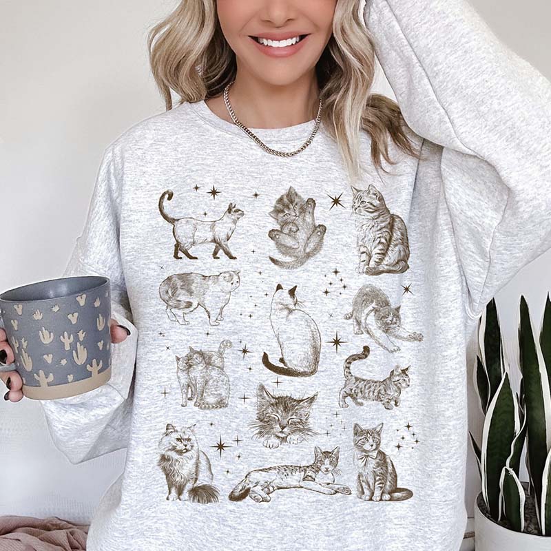 Vintage Cats Animal Protection Sweatshirt