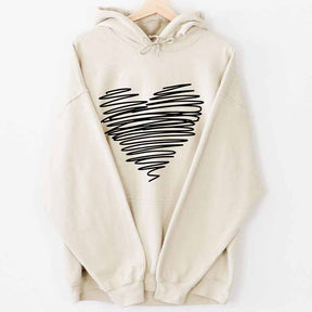 Heart Drawing Hoodie