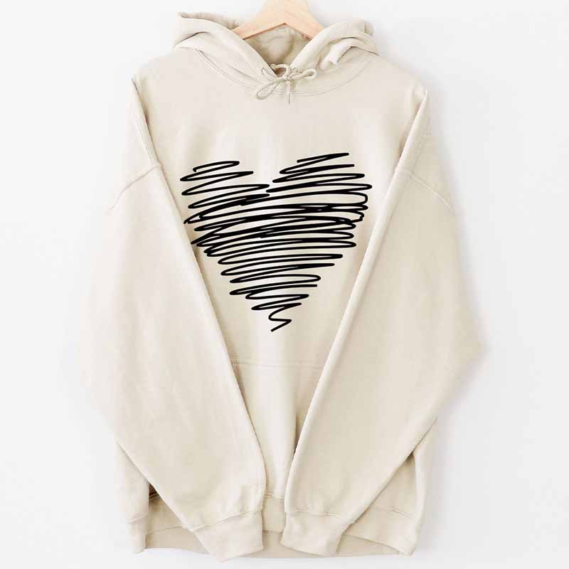 Heart Drawing Hoodie