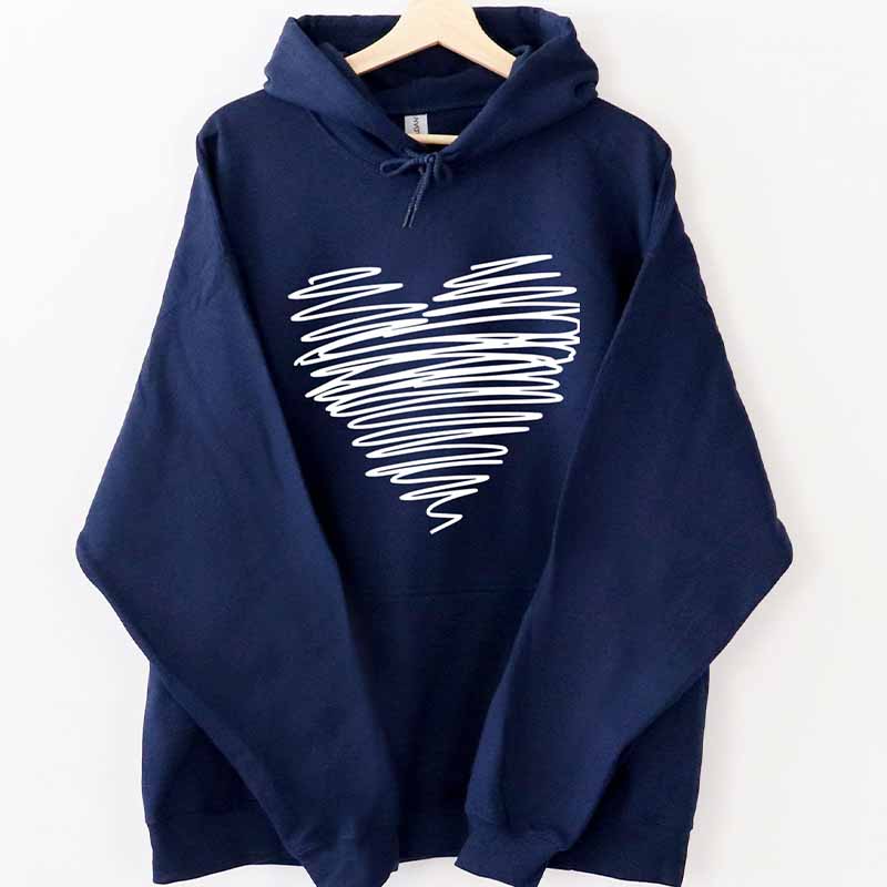 Heart Drawing Hoodie