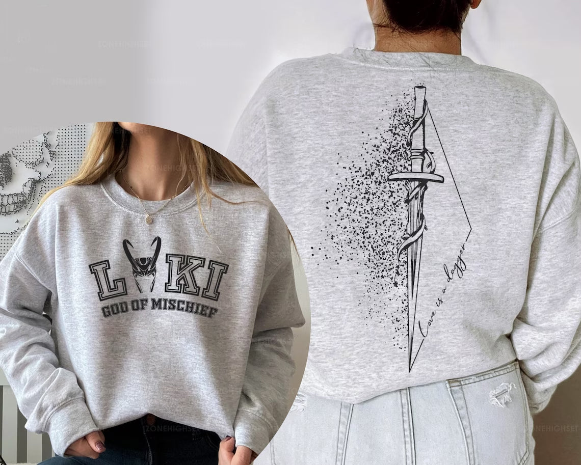 Captain America LOKI Double-sided Print Sweatshirt