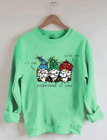 It’s Fine We’re Fine Everything Is Fine Christmas Sweatshirt