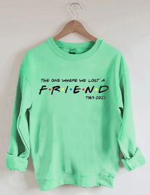 FRIENDS FONT WITH DOTS Printed Sweatshirt