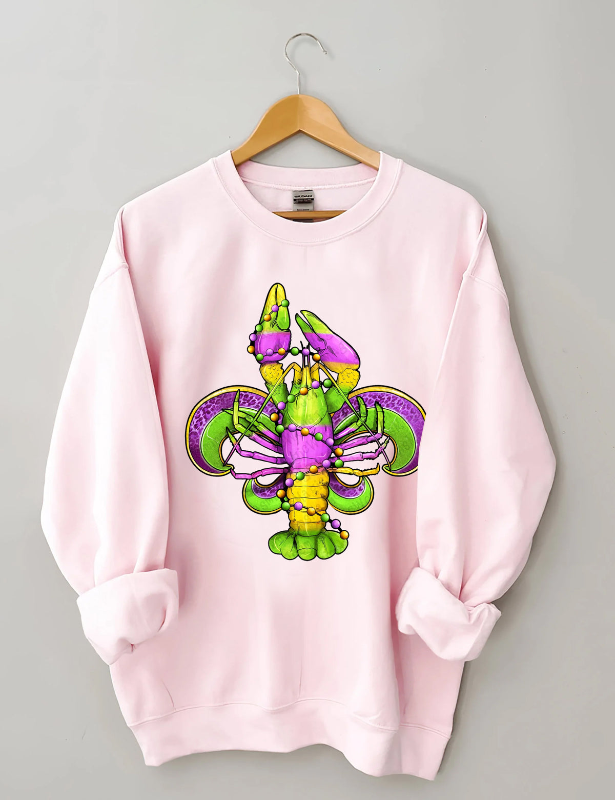 Mardi Gras Crayfish Lily Sweatshirt
