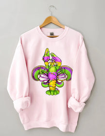 Mardi Gras Crayfish Lily Sweatshirt