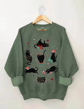 Christmas Black Cat Sweatshirt