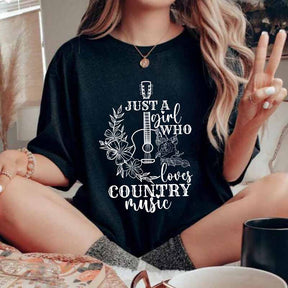 Just A Girl Who Loves Country Music T-Shirt