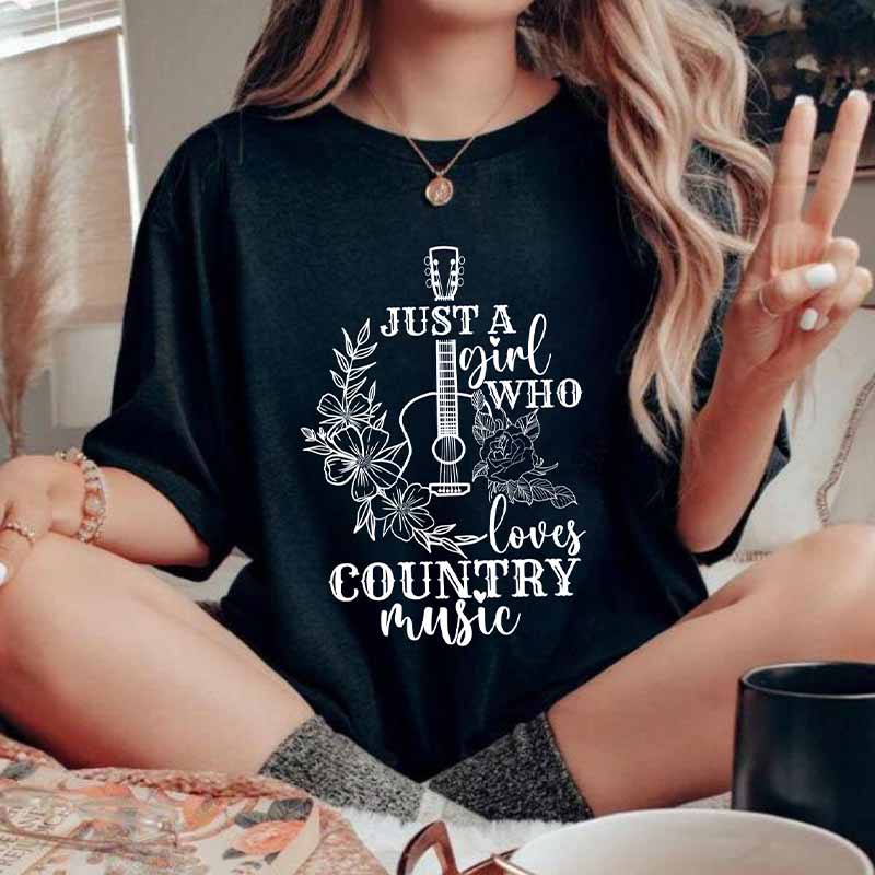 Just A Girl Who Loves Country Music T-Shirt