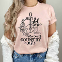 Just A Girl Who Loves Country Music T-Shirt