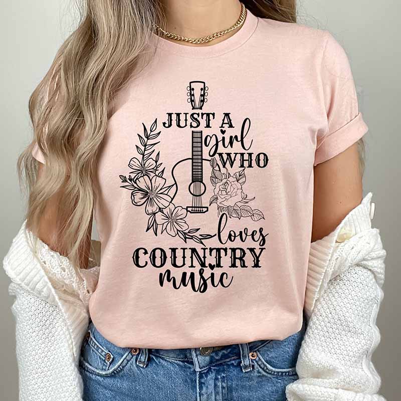 Just A Girl Who Loves Country Music T-Shirt