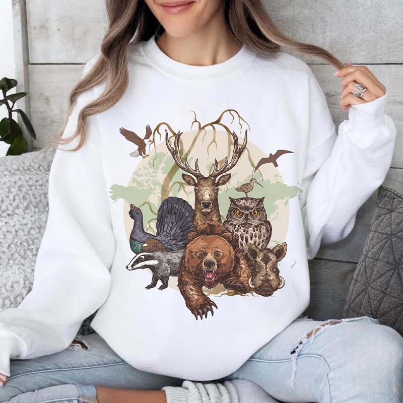 Vintage Animal  Protection Wilderness 90s Crewneck Unisec Nature Graphic Sweatshirt