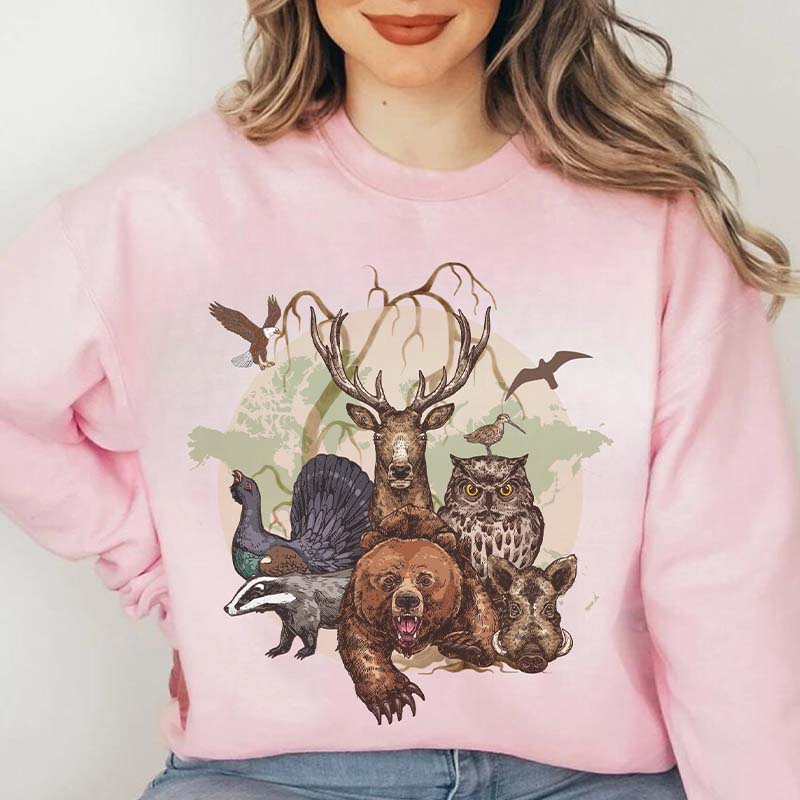 Vintage Animal  Protection Wilderness 90s Crewneck Unisec Nature Graphic Sweatshirt