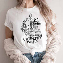 Just A Girl Who Loves Country Music T-Shirt