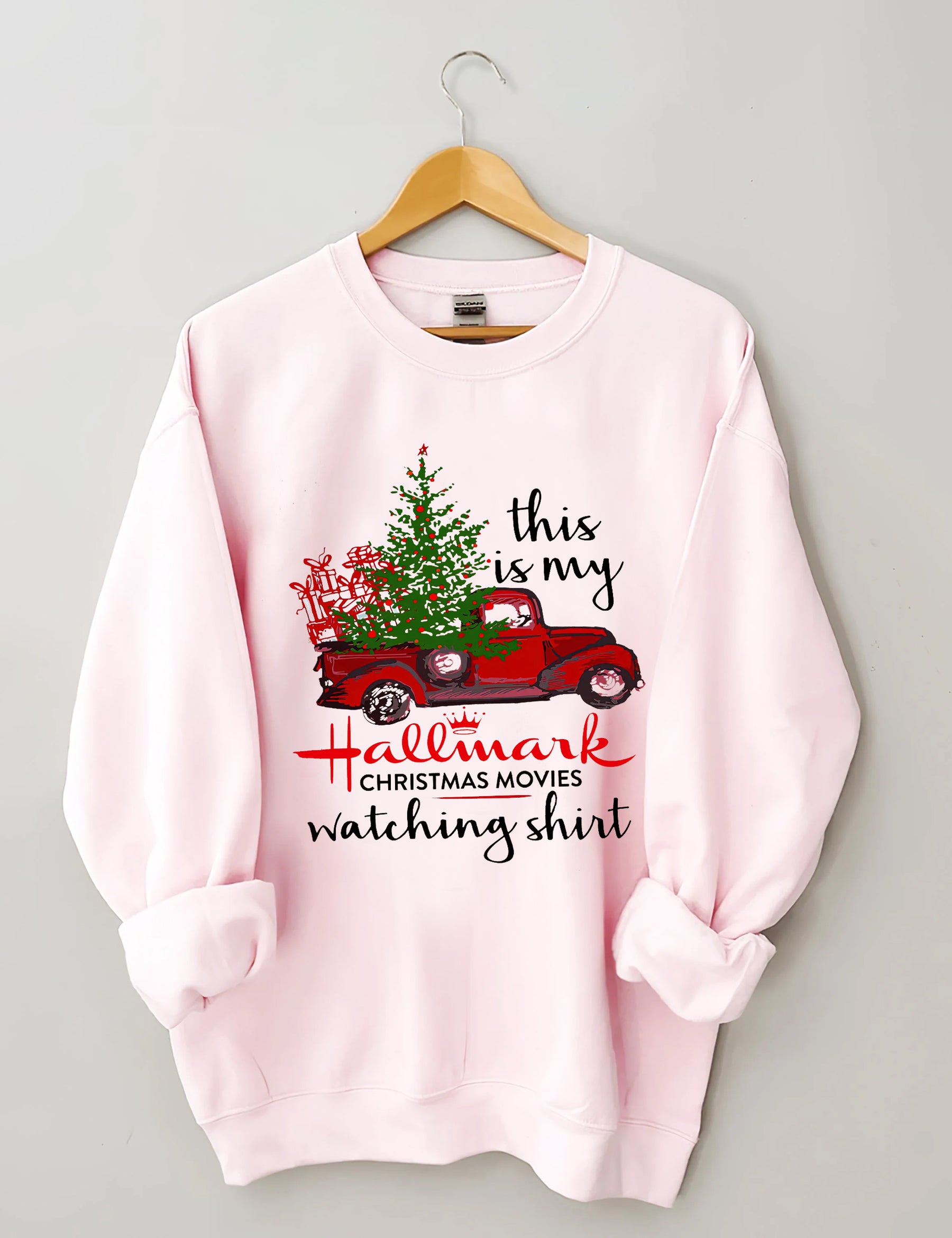 Hallmark Christmas Movie Print Sweatshirt