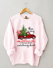 Hallmark Christmas Movie Print Sweatshirt