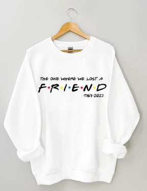 FRIENDS FONT WITH DOTS Printed Sweatshirt