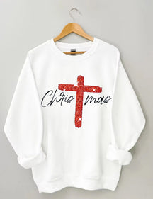 Faith Christmas Print Sweatshirt