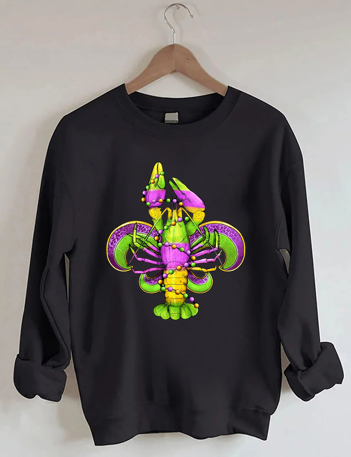 Mardi Gras Crayfish Lily Sweatshirt