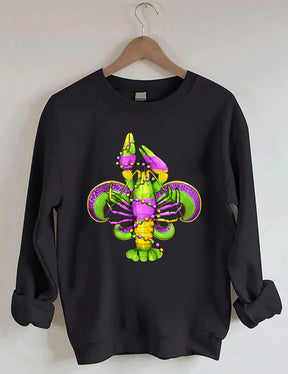 Mardi Gras Crayfish Lily Sweatshirt