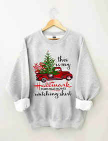 Hallmark Christmas Movie Print Sweatshirt