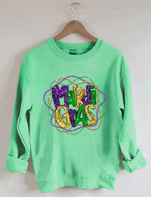 Mardi Gras Long Sleeve Sweatshirt