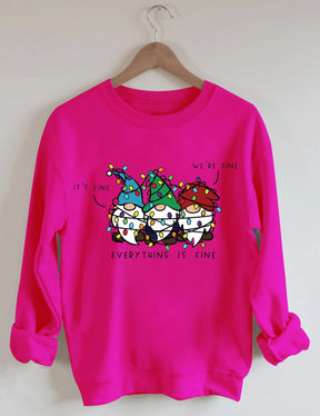 It’s Fine We’re Fine Everything Is Fine Christmas Sweatshirt
