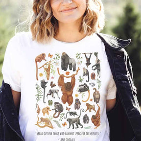 Animal Protection Primates of the World  T-Shirt