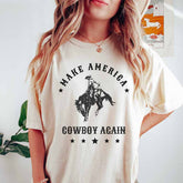 Leopard Print Cow Skull Cowgirl T-Shirt