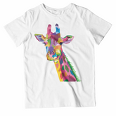 Animal Protection Kids Colourful Giraffe T-Shirt