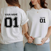 Front Back Name and Number Personalized Sport T-shirt