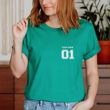 Front Back Name and Number Personalized Sport T-shirt