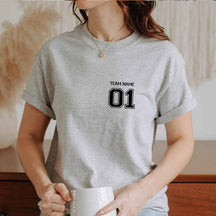Front Back Name and Number Personalized Sport T-shirt