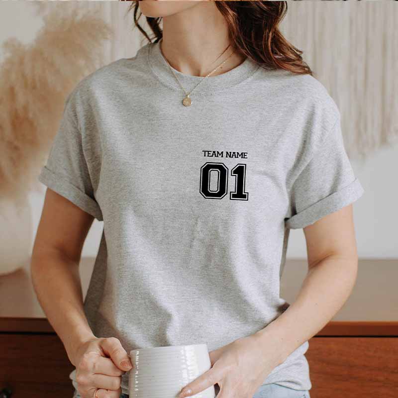 Front Back Name and Number Personalized Sport T-shirt