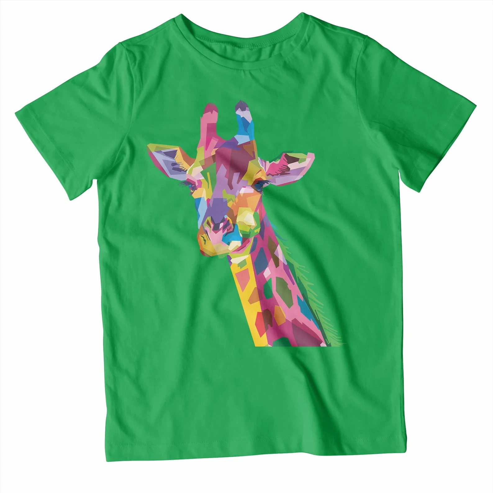 Animal Protection Kids Colourful Giraffe T-Shirt
