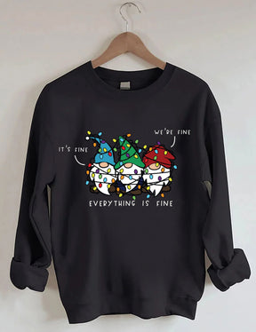 It’s Fine We’re Fine Everything Is Fine Christmas Sweatshirt