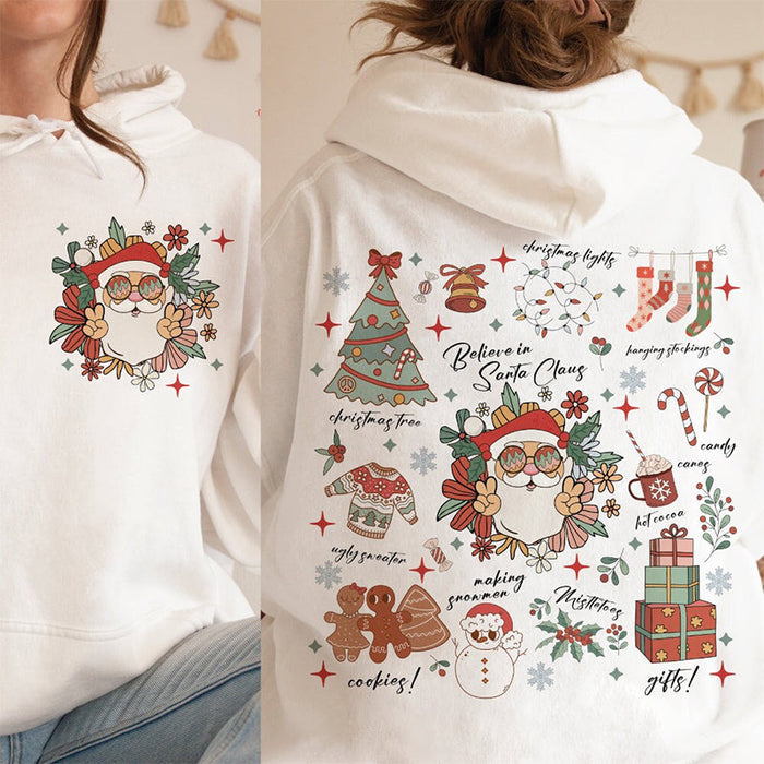 Vintage Santa Claus Casual Hoodie