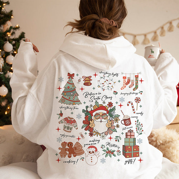Vintage Santa Claus Casual Hoodie