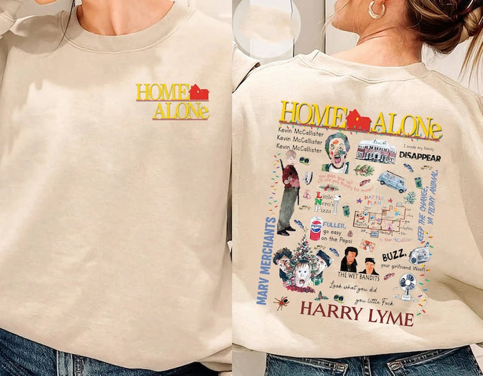 The Home Alone Double Sided Printing Christmas Sweatshirt