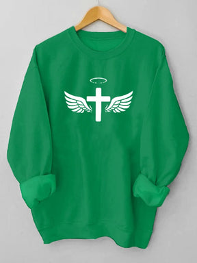 Women's Jesus Has My Back Casual Sweatshirt