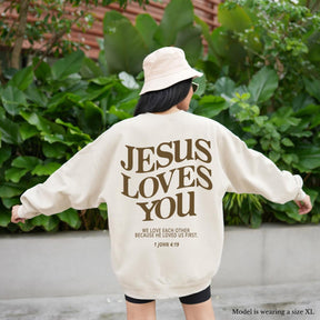 Jesus Loves You Crew Neck Sweatshirt