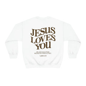 Jesus Loves You Crew Neck Sweatshirt
