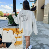 Jesus Has My Back Crew Neck Sweatshirt