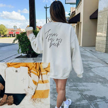 Jesus Has My Back Crew Neck Sweatshirt