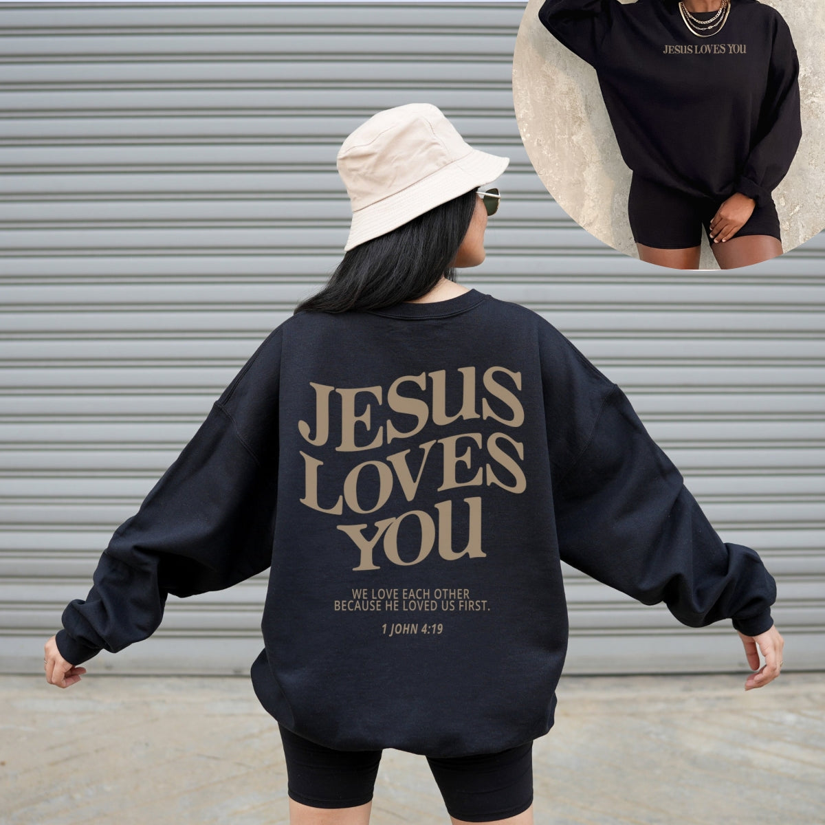 Jesus Loves You Crew Neck Sweatshirt