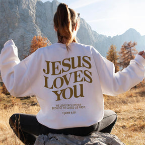 Jesus Loves You Crew Neck Sweatshirt