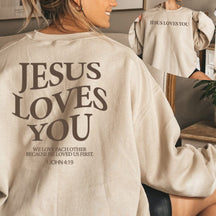 Jesus Loves You Crew Neck Sweatshirt