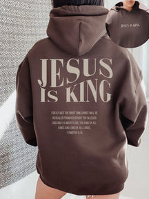 Double sided print Jesus is king hoodie